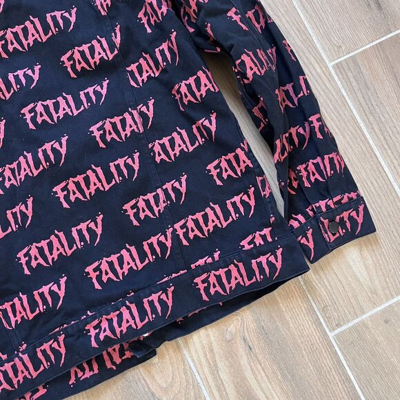 NTWRK MORTAL KOMBAT II Men's Trucker Jacket SIZE MEDIUM Button Up Fatality - Picture 7 of 10